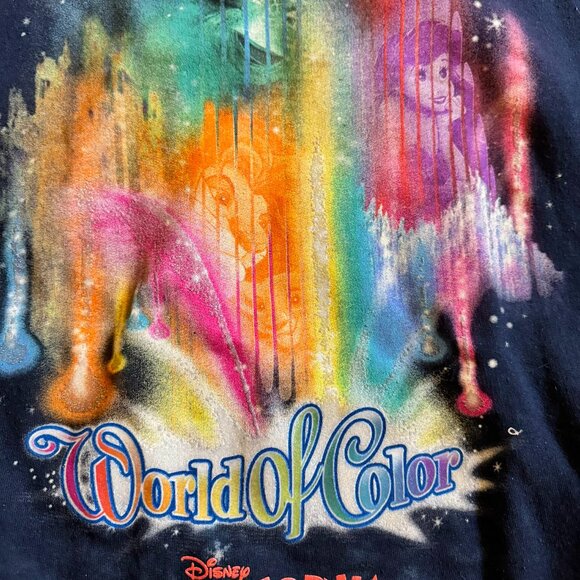 Disney Parks California Adventure World of Color Zip Up Hoodie 2XL Navy - Picture 8 of 8